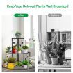 3-Tier Metal Corner Plant Stand for Indoor & Outdoor Use