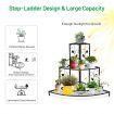 3-Tier Metal Corner Plant Stand for Indoor & Outdoor Use