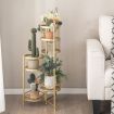 6-tier Folding Metal Plant Stand with Folding Design for Garden/Patio