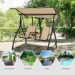 2 seat Outdoor Patio Swing with Adjustable Canopy for Garden/Porch/Backyard