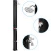 2.2M 35L Outdoor Solar Heated Shower with Free-Rotating Shower Head