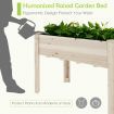 Wooden Elevated Planter Box with Bottom Liner for Garden