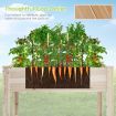 Wooden Elevated Planter Box with Bottom Liner for Garden