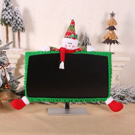 Christmas LCD Display Bumper Case Cover Decor Computer PC TV Monitor Non-woven