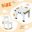 Kids Table and 2 Chairs Set Toddler Childrens Desk Furniture Baby Activity Centre Study Drawing Reading Wooden with Storage