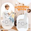 Kids Table and 2 Chairs Set Childrens Desk Toddler Furniture Baby Activity Centre Drawing Study Reading Wooden with Storage