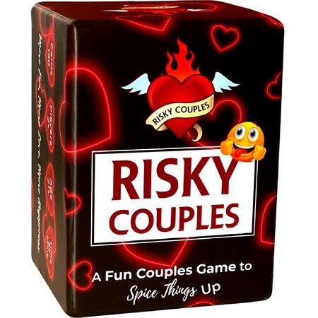 RISKY COUPLES - Super Fun Couples Game for Date Night:150 Spicy Dares & Questions for Your Partner.Romantic Anniversary & Valentines Gifts.Card Game for Couple