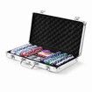 300 Poker Card Chips Professional Casino Dice Dealer Game Play Set Small Big Blind Holographic Eagle Aluminium Case