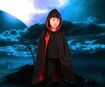 80CM Halloween Vampire Cloak Reversible Hooded Vampire Cape for Halloween KIDS Cosplay, Black and Red