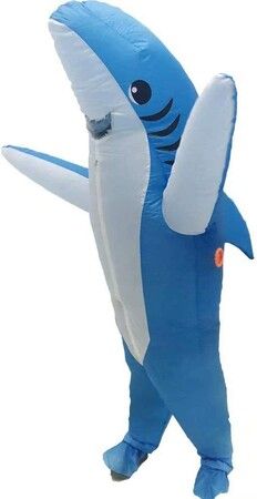 Inflatable shark Costume dress up Full Body Shark Air Blow up Funny Party Halloween Costume for Adult 150-190cm