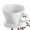 Pour Over Coffee Dripper,Non Electric Pour Over Coffee Maker,Porcelain Slow Brewing Accessories for Home,Cafe,Restaurants,Easy Manual Brew Maker,White