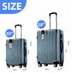 2 PCS Luggage Set Suitcases Carry On Spinner Traveller Bags Cabin Hard Shell Case Trolley Lightweight Travel Storage Rolling TSA Lock Ice Blue