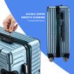 2 PCS Luggage Set Suitcases Carry On Spinner Traveller Bags Cabin Hard Shell Case Trolley Lightweight Travel Storage Rolling TSA Lock Ice Blue