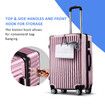 2 Piece Luggage Suitcase Set Carry On Spinner Case Traveller Bag Storage Cabin Lightweight Hard Shell Trolley Wheels TSA Lock Rose Gold