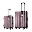 2 Piece Luggage Suitcase Set Carry On Spinner Case Traveller Bag Storage Cabin Lightweight Hard Shell Trolley Wheels TSA Lock Rose Gold