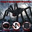 3PCS Giant Spider Halloween Decorations Indoor Outdoor Spider Decorations Halloween Decor Fake Realistic Large Hairy Halloween Spiders for Outside Home Office Room Wall Yard Parties