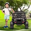 Kids Electric Car UTV Ride On Battery Remote Control Toy Vehicle Off Road Charging Racing Jeep 12V Black Lights Music Radio Rear Storage