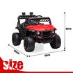 Kids Electric Car UTV Battery Remote Control Ride On Toy Vehicle Charging Off Road Racing Jeep 12V Red Lights Music Radio Rear Storage