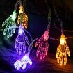 30 Led 4.5M Colorful Halloween Decor String Light Hand Bone Shape String Lights for Home,Garden Decoration