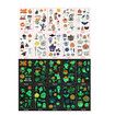 100 Styles Glow Halloween Party Supplies, Luminous Halloween Temporary Tattoos for Kids Birthday Party Decorations Favors, Halloween Gifts Goodie Bag Fillers (10 Sheets)