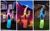 1.8m Halloween Inflatable Outdoor Colorful Dimming Ghost, Blow Up Yard Decoration with LED Lights Built-in for Holiday/Party/Yard/Garden