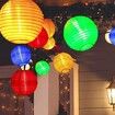 6.5m 30LED Lantern Nylon String Lights Solar String Lights Outdoor Waterproof Colorful Easter Birthday Wedding Bar Backyard Lawn Patio Party Decor