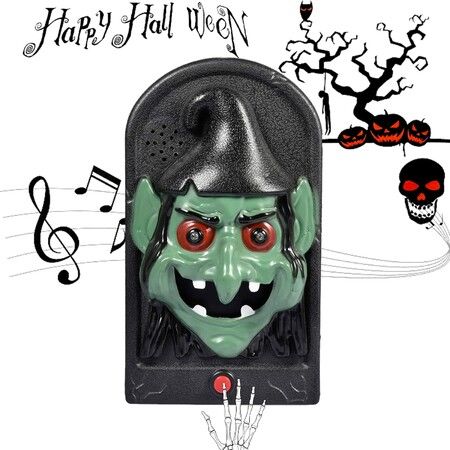 Halloween Doorbell Haunted Doorbell Halloween Decor with Spooky Sounds Haunted House Decoration