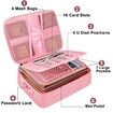 File Document Organizer Bags Fireproof Safe Lock,Multi-Layer Portable Filing Storage for Important Passport Certificates(Pink)