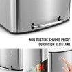 50L Pedal Bin Garbage Can Rubbish Recycling Trash Waste Stainless Steel Rectangular Trashcan Soft Closing Lid Kitchen House Indoor Office