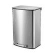 50L Pedal Bin Garbage Can Rubbish Recycling Trash Waste Stainless Steel Rectangular Trashcan Soft Closing Lid Kitchen House Indoor Office