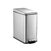 Small Garbage Can Rubbish Pedal Bin Recycling Trash Waste Stainless Steel Rectangular Trashcan Soft Closing Kitchen House Indoor 5L