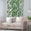 86 FT Artificial Ivy Fake Greenery Leaf Garland Plants Vine Foliage Flowers Hanging for Wedding Party Garden Home Kitchen Office Wall Decoration (12 Pack)