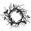 Halloween Black Dead Branch Wreath Simulated Bat Red LED Glow Spooky Reusable Holiday Indoor Outdoor Tree Hanging Decoration