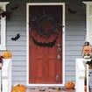 Halloween Black Dead Branch Wreath Simulated Bat Red LED Glow Spooky Reusable Holiday Indoor Outdoor Tree Hanging Decoration