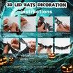 24 pcs 3d Halloween Led Night Light Bat Holiday Party Window Garage Decoration Pet