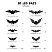 24 pcs 3d Halloween Led Night Light Bat Holiday Party Window Garage Decoration Pet