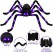 Halloween Spider Decorations, 1.2M Large Scary Spider, Realistic Light up Hairy Spider Props for Outdoor Indoor Party Decorations