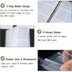 PU Leather 900 Card Binder with 9-Pocket Pages for Pokemon TCG and Sports Trading Cards Collection 50 Sleeves Included