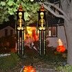 Halloween Windsock Flag Halloween Outdoor Decorations Hanging Glowing Witch Hat Windsock Flag Ghostfor Trees Yard Front Door Decor (Skeleton)