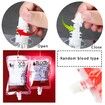 20 Pack Blood Bags for Drinks,150ml Anti-Leak Bags with Cap,Reusable Food Grade Bags,Decoration Cups for Halloween and Christmas