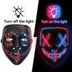 Halloween LED Mask and Gloves, Light Up Scary Mask and Glowing Gloves for Halloween Costume Party Cosplay