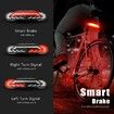 Smart Bike Tail Light with Turn Signals and Brake Light, Bike Alarm Horn with Remote, Auto ON/Off Rechargeable Waterproof Bike Horn Alarm Rear Bike Brake Light Turn Signals Bicycle Tail Light