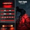 Smart Bike Tail Light with Turn Signals and Brake Light, Bike Alarm Horn with Remote, Auto ON/Off Rechargeable Waterproof Bike Horn Alarm Rear Bike Brake Light Turn Signals Bicycle Tail Light