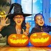 Women Halloween Witch Hat Black Pleated Wizard Hat Bat Hat with Bat Pendant for Halloween Cosplay Party Costume