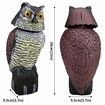 Owl Decoy to Scare Birds Squirrels,2023 Upgraded Plastic Owl Decoy to Scare Birds Away,Motion Activated Owl Decoy with 360 Rotating Head,Garden Owls to Frighten Birds for Outdoor Garden Yard