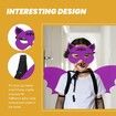 Halloween Bat Costume Set Bat Mask Wing Props Cosplay Party Drees Up Accessories (Purple)Age6-15