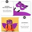 Halloween Bat Costume Set Bat Mask Wing Props Cosplay Party Drees Up Accessories (Purple)Age3-5