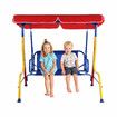 Kids Swing Chair Canopy 2 Seater Garden Hammock Outdoor Furniture Lounge Bench Patio Backyard Toddler Activity Play Centre Glider Safety Belt