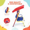 Kids Swing Chair Canopy 2 Seater Garden Hammock Outdoor Furniture Lounge Bench Patio Backyard Toddler Activity Play Centre Glider Safety Belt