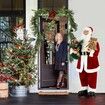 150cm Santa Claus Figure Christmas Decor Gift Eve Boxes Music Display Animated Rocking Dancing Singing Figurine House Office Doorway